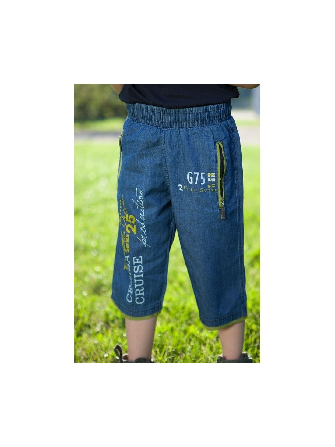 Boys\' denim shorts - yellow DZ6025 - Online store - Boutique